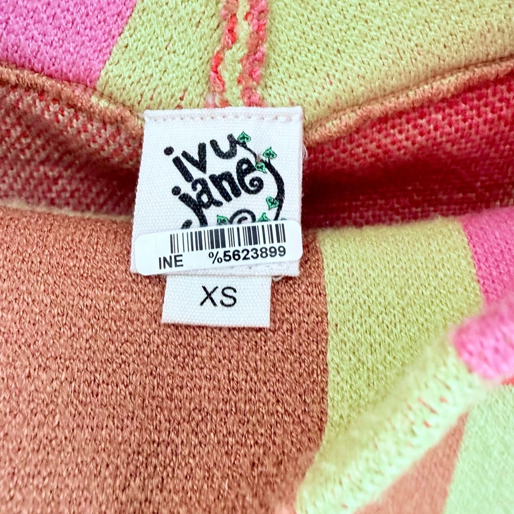 ivy jane Multicolor Colorblock Mock Neck Sweater - Pink, Lime, Brown, Cream - Picture 2 of 6